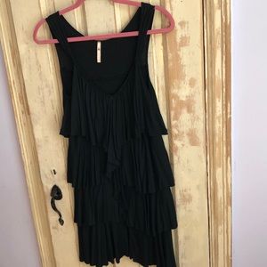 Venti black flapper cocktail dress sz M